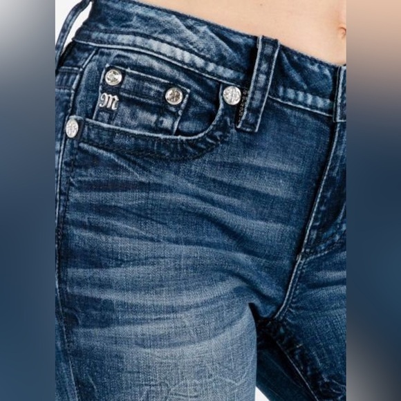 Miss Me Los Angeles Mid-Rise Skinny Size 27 Dark Wash - Picture 3 of 12
